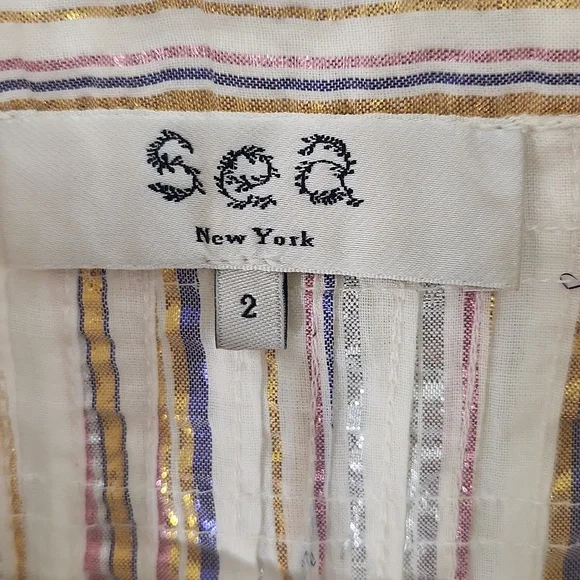 Sea New York Harriet Pintucked blouse size 2 - Picture 9 of 13